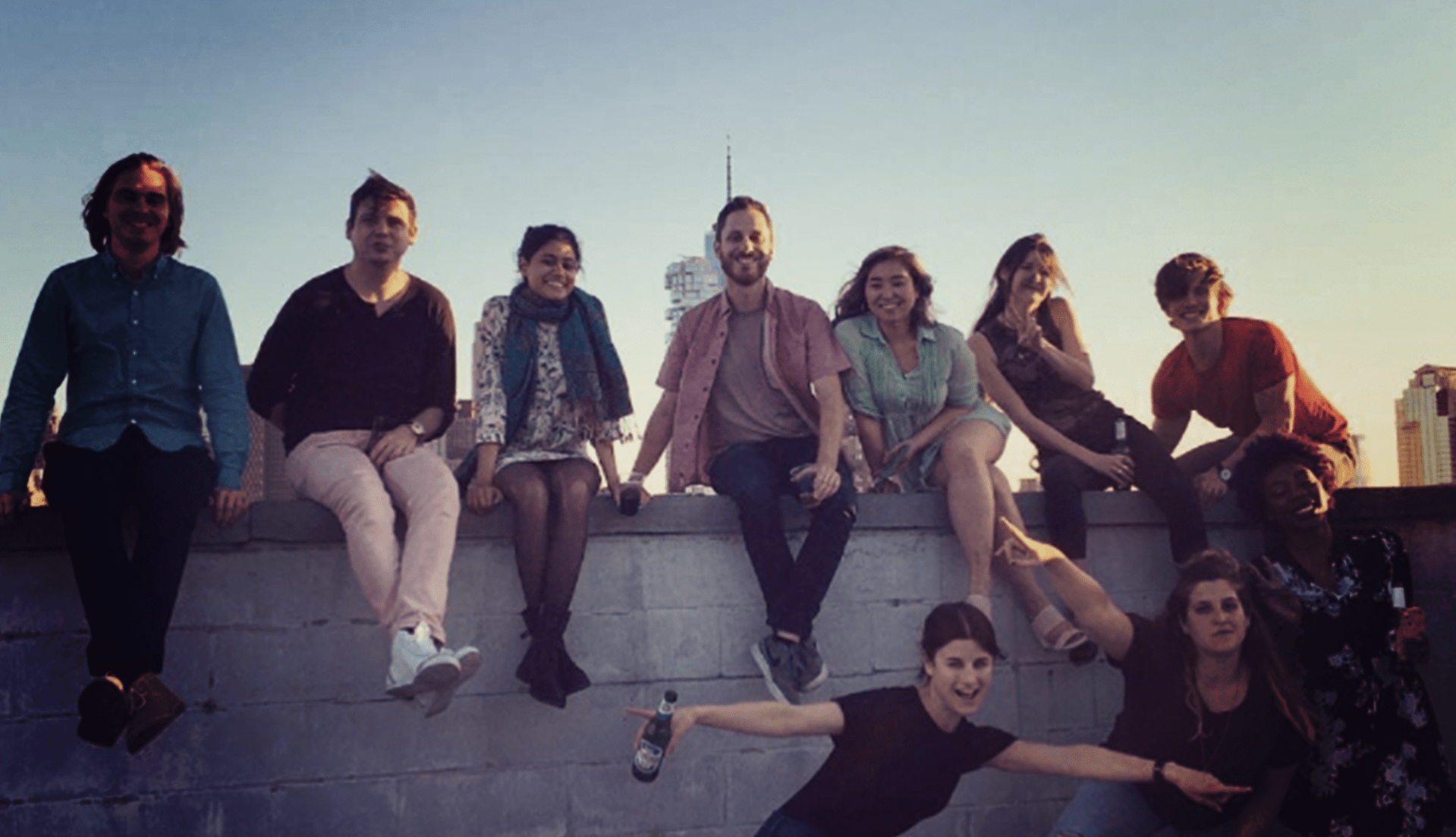 Fueled tech employees on roof of soho office