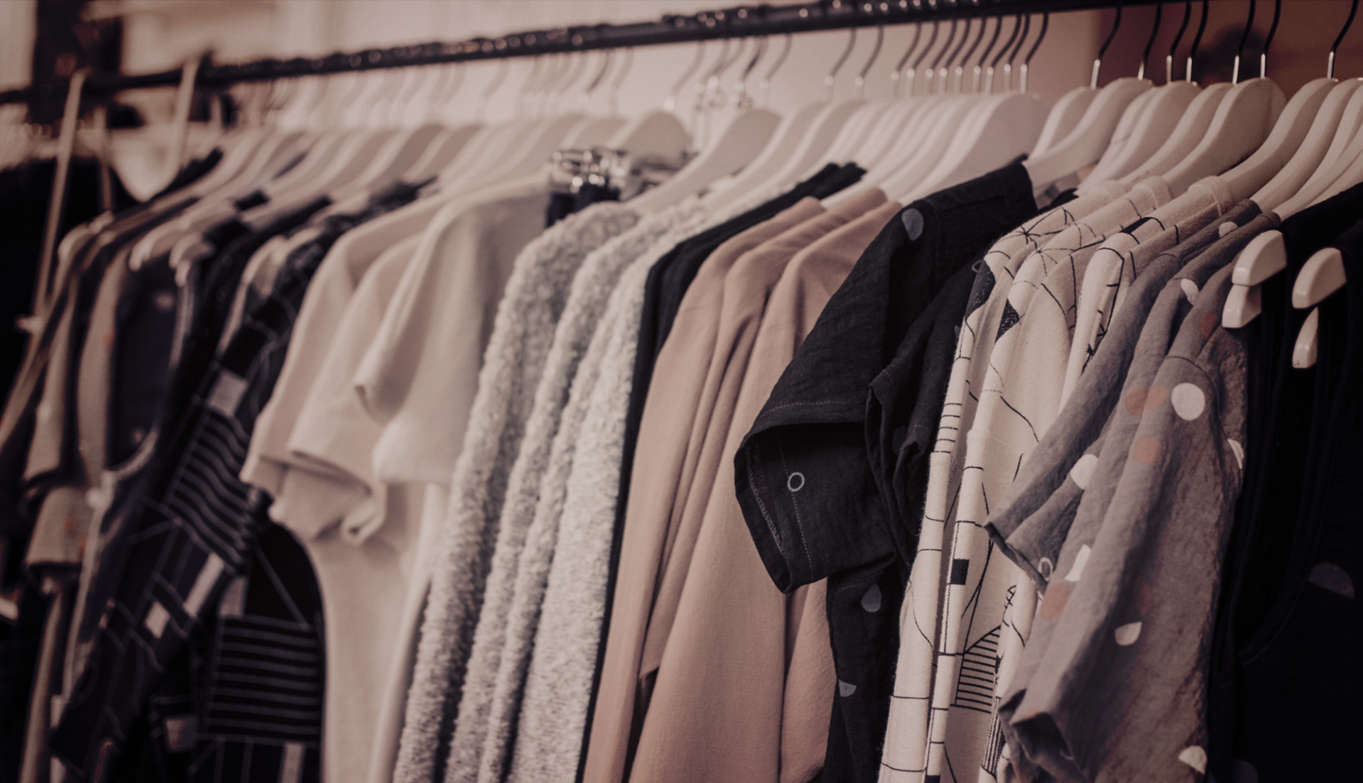 Clothing in a closet
