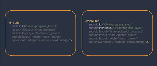 Replacing <include> with <ViewStub>