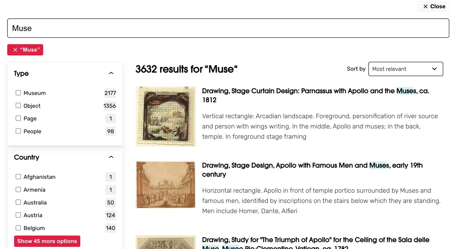 An example of a search on ElasticPress showing Instant Results. 
