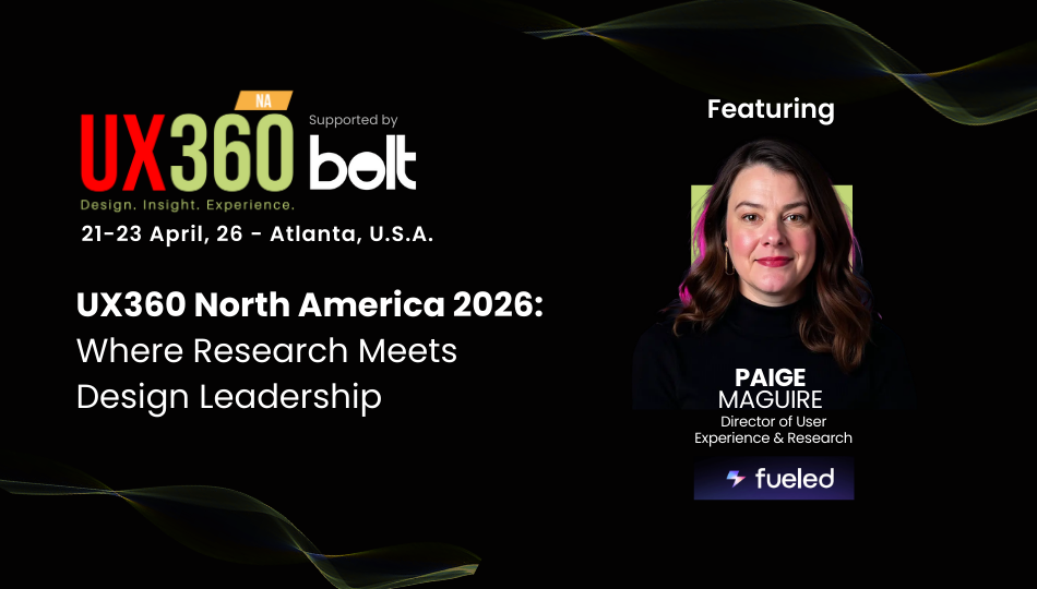 The cover for UX360, featuring Paige Maguire's headshot and title. 